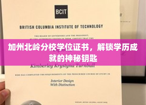 北岭分校学位证书，解锁人生新高度的神秘凭证