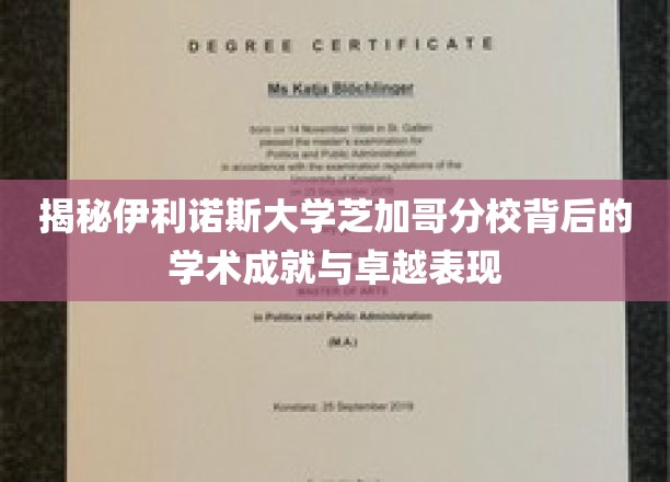 揭秘伊利诺伊大学芝加哥分校背后的学术成就与卓越表现