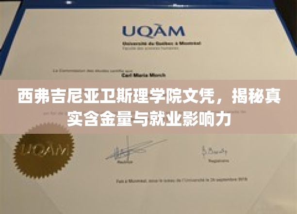 西弗吉尼亚卫斯理学院文凭，揭秘真实含金量与就业影响力