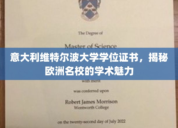 意大利维特尔波大学学位证书，揭秘欧洲名校的学术魅力