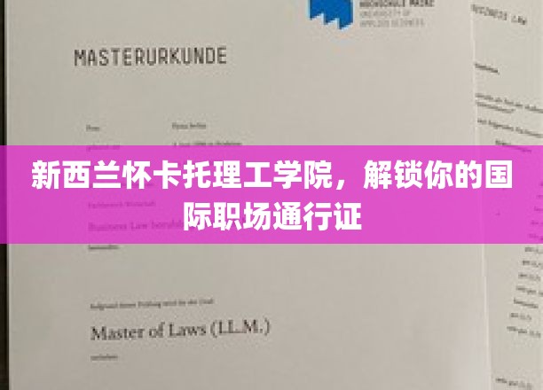 怀卡托理工学院，开启全球职场之旅的黄金钥匙