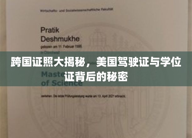 跨国证件探秘，美国驾照与学位证背后的奥秘揭示