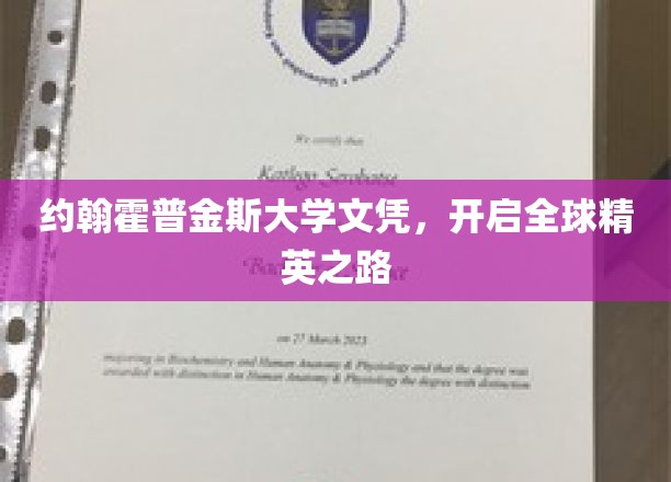 约翰霍普金斯大学文凭，成就世界精英梦想之门