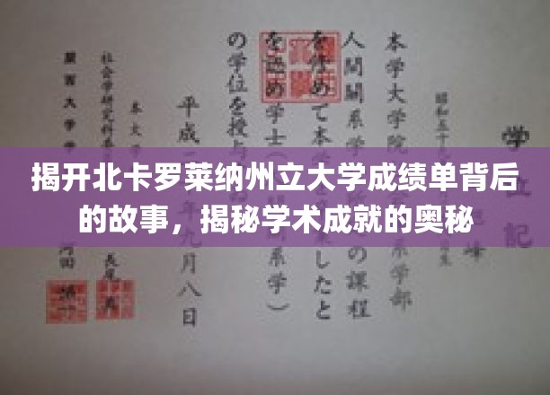探寻北卡罗莱纳大学成绩单背后的秘密，解锁学术辉煌的秘籍
