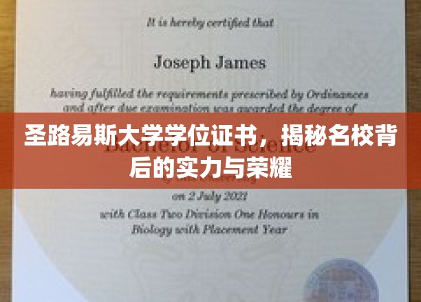 探寻圣路易斯大学学位背后的辉煌，名校荣耀实力揭秘之旅