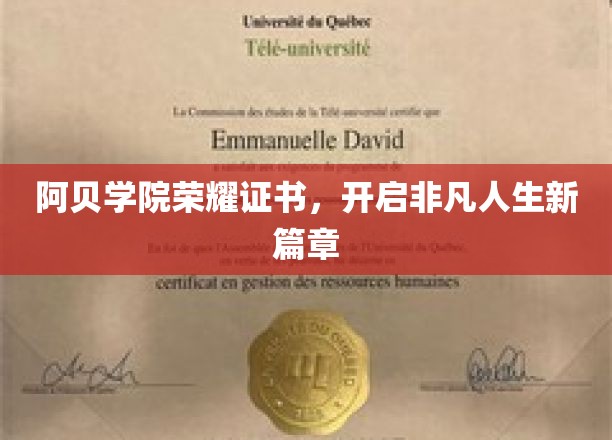 阿贝荣耀证书引领梦想启航，开启非凡人生旅程
