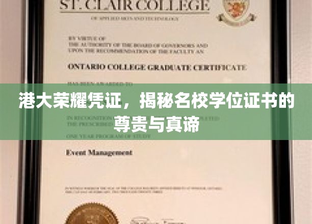 港大学位证书的尊贵面纱，揭开名校荣耀背后的故事