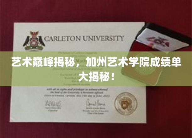 艺术殿堂秘境大公开，加州艺术学院成绩单曝光！