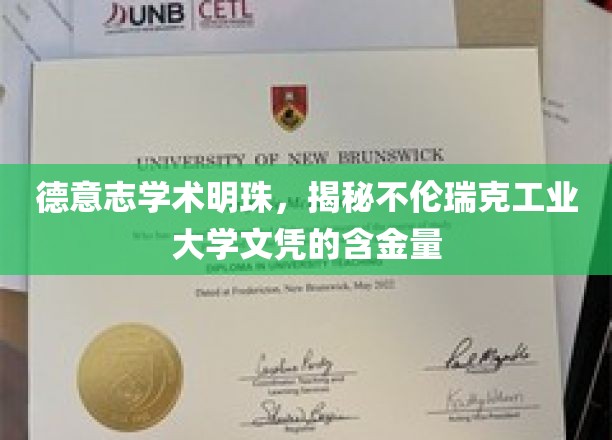 探寻不伦瑞克工业大学文凭的璀璨价值，德意志学术瑰宝背后的秘密