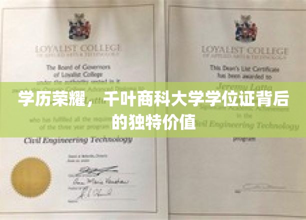 学历荣耀，千叶商科大学学位证书背后的独特价值