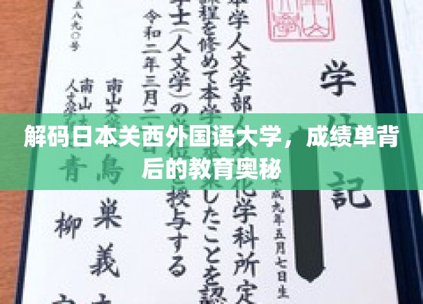 解码日本关西外国语大学，成绩单背后的教育奥秘