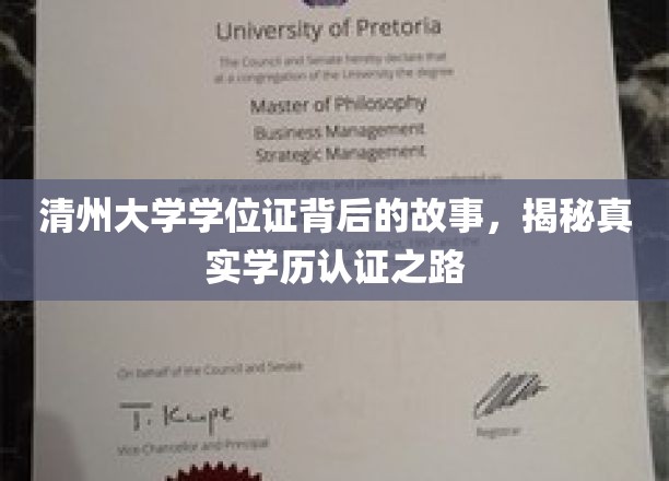 揭开清州大学学位证之谜，探寻学历认证背后的真实历程