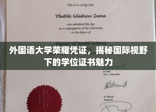 跨国视野中的荣耀印记，外国语大学学位证书的独到魅力