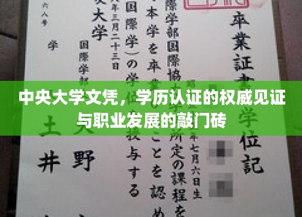 中央大学文凭，开启职业新篇章的学历认证保障