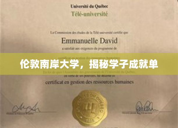伦敦南岸大学风采录，学子成就背后的故事揭晓