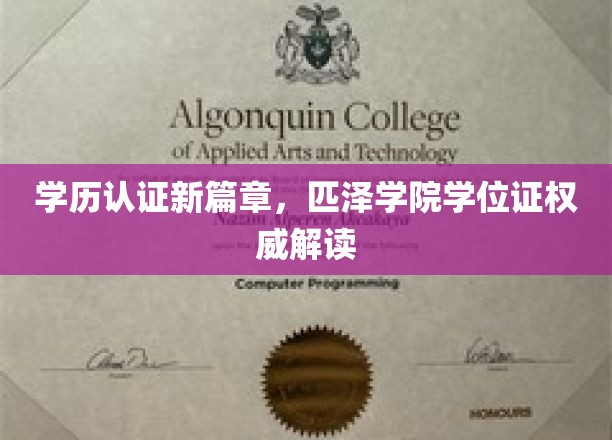 匹泽学院学位证，开启学历认证新时代的密码解读